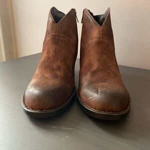Born Brown Suede Ankle Booties
